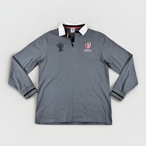 Rugby World Cup France 2023 Polo Shirt Mens XXL Grey Cotton‎ Jersey Preppy Bloke